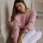 pull dos nu rose femme