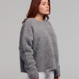 Pull en alpaga gris femme